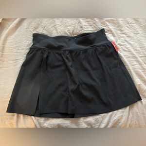 SPANX Black High-Waisted ribbed skort